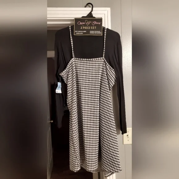 Dresses | 2pc Set Coco Shay Ladies Jumper Dress With Long Sleeve Knit Top  New Wtags | Poshmark